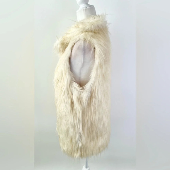 MARC NEW YORK | Andrew Marc Faux Fur Vest Coat Cream Size Small - Picture 6 of 9